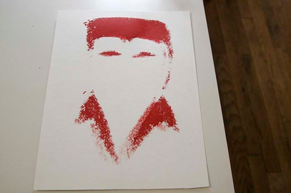 first attempt at elvis screen printing