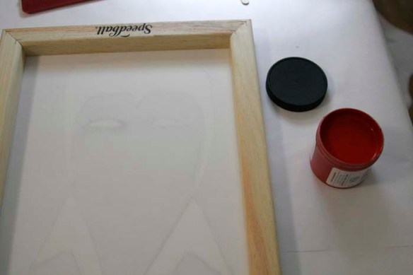 screen printing red ink