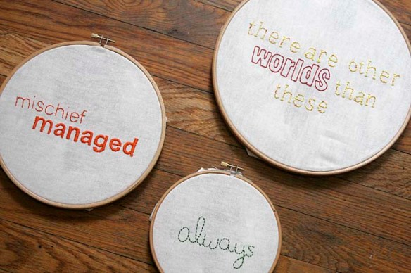 favorite quote embroidery