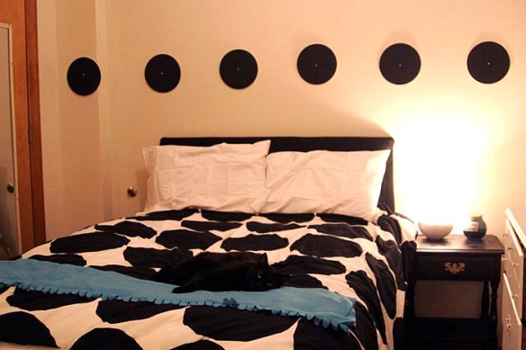 bedroom polka dots