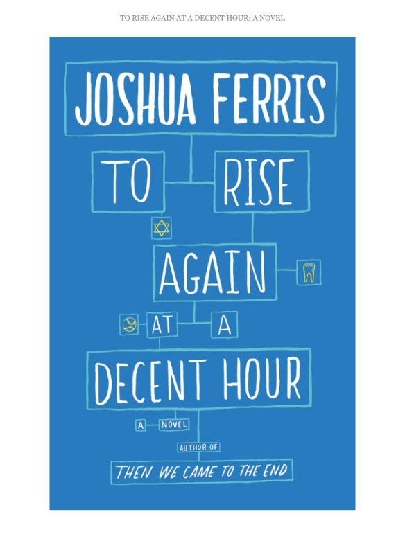 to rise again at a decent hour by joshua ferris