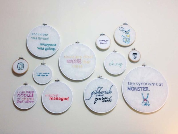 embroidery wall