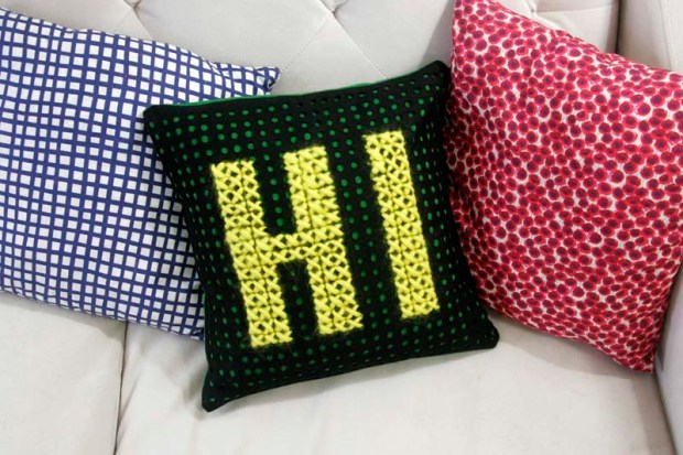 cross stitch pillow 