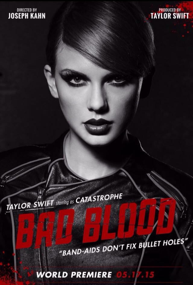 taylor swift's bad blood music video poster